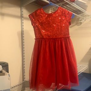 Red party dress